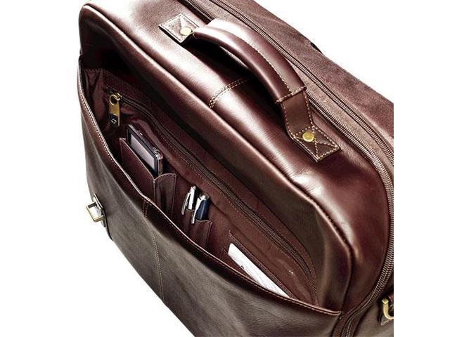 samsonite leather flapover