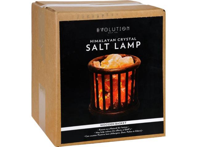 Evolution Salt Crystal Salt Lamp Wooden Basket 1 Count Lighting Neweggcom - 