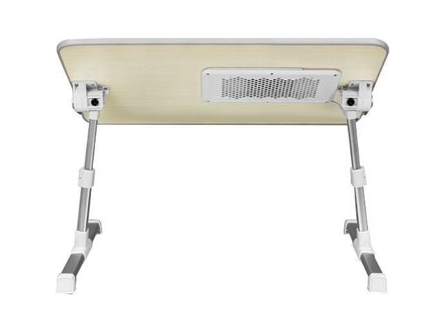 aluratek adjustable ergonomic laptop cooling table with fan act01f