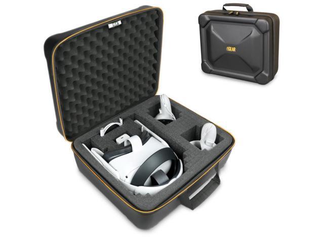 Accessory Power GRHLHXP100BKWS CUSTOMIZABLE VR HEADSET USA Gear VR Headset Case - Hard Shell VR Travel Case with Customizable Foam Interior - Compatible with Oculus Quest VR Gaming Headset- BLACK