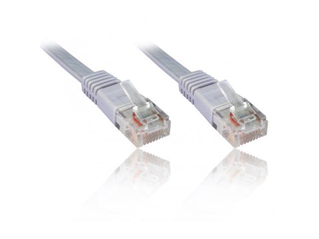 NEON Network Cable Patch Cord CAT6 RJ45 UTP Flat 60ft. Grey Model SX499D