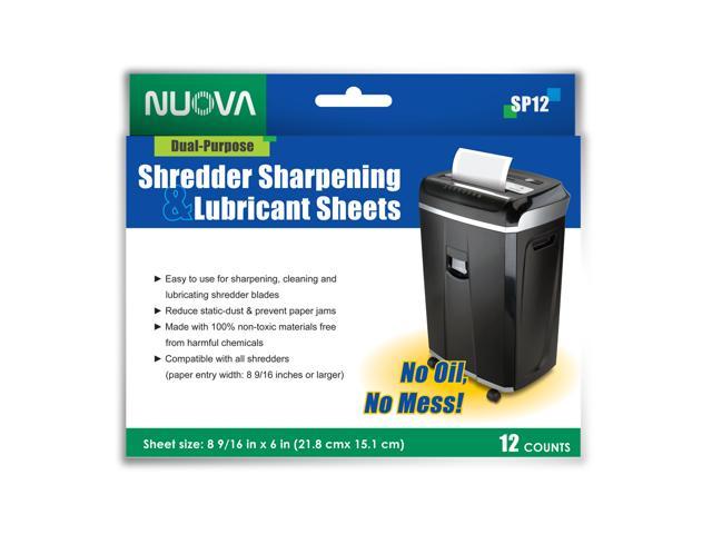 Nuova Shredder Sharpening & Lubricant Sheets - 12 counts