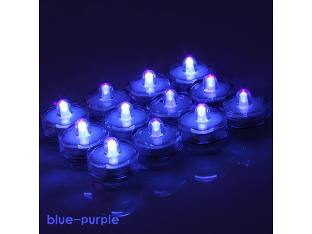 12x Led Submersible Waterproof Wedding Xmas Floral Decoration