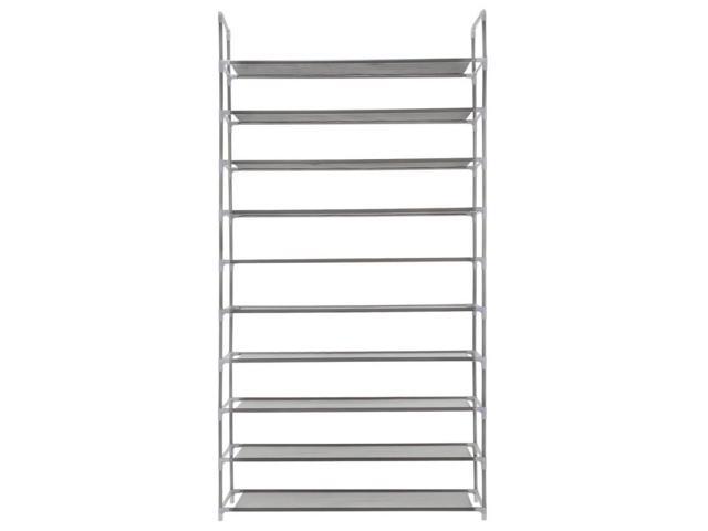 Homegear 10 Tier Free Standing Shoe Rack Tower Storage Organizer Newegg Com