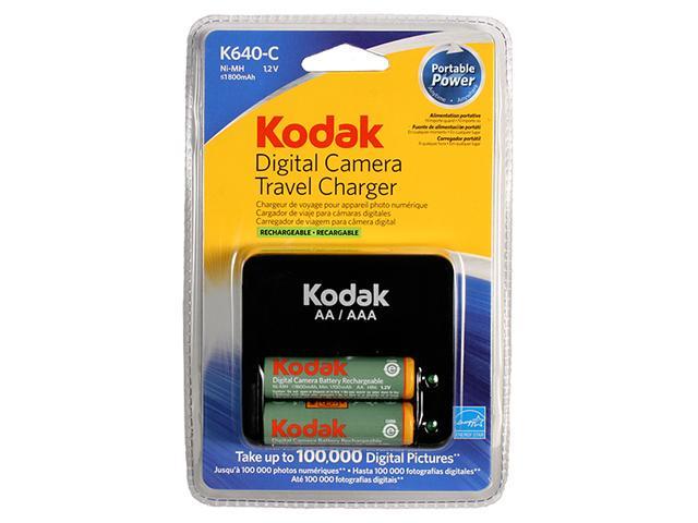 Kodak K640-C Digital Camera Travel Battery Charger with 2 Ni-Mh AA Batteries 