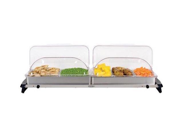 BroilKing NBS-2RT Professional Double Buffet Server with Rolltop Lids