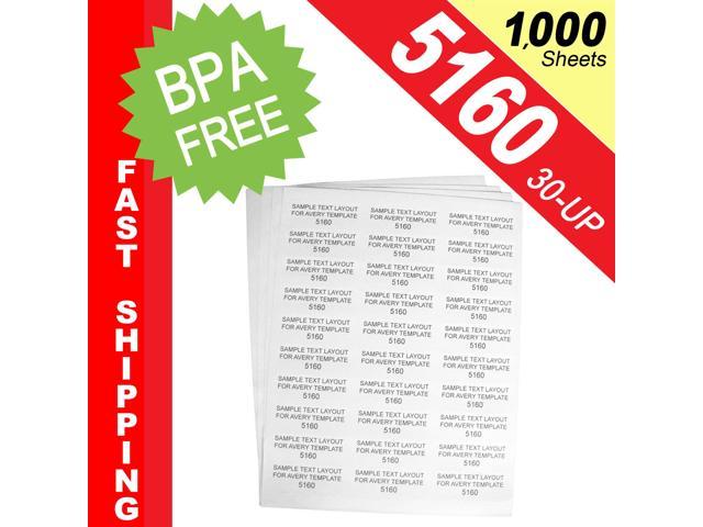 1 000 Sheets 14 000 Labels Same Size As Avery C 5162 14 Up Address Mailing Labels 4 0 X 1 1 3 Bpa Free Newegg Com