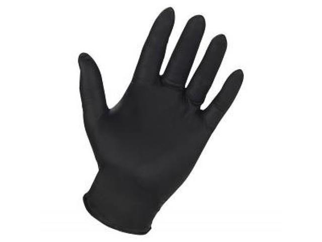 Genuine Joe Nitrile Gloves 6Mil Large 3/PK Black 15372