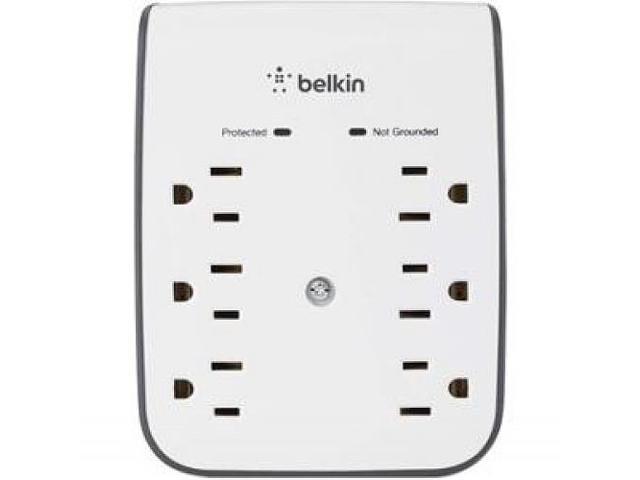 Belkin 6 Outlet Wall Mount Surge Protector with 2.1A USB Charging BSV602bg