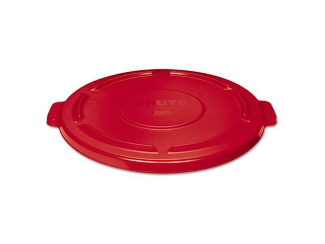 RUBBERMAID FG264560RED Trash Can Top,Flat,Snap-On Closure,Red - Newegg.com