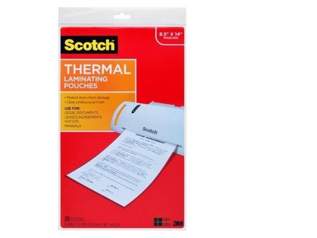 Scotch TP3854-20 Thermal Laminating Pouch 8.50" Width x 11" Length x Letter 