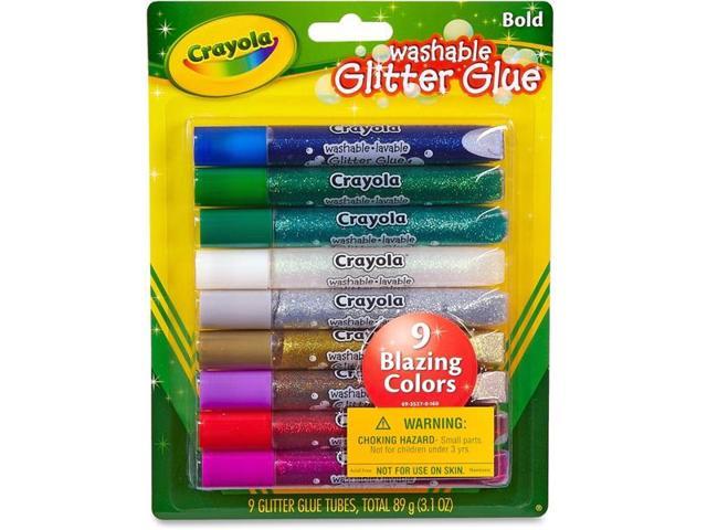 Crayola Washable Glitter Glue Pens .35 Ounce 9/Pkg-Bold 