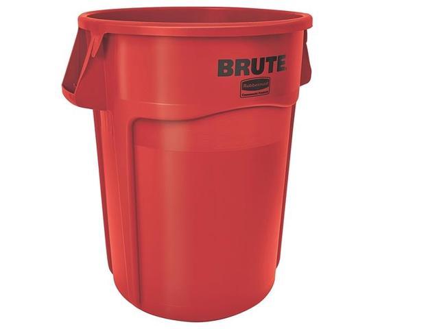 RUBBERMAID FG264360RED 44 gal. Plastic Round Trash Can, Red