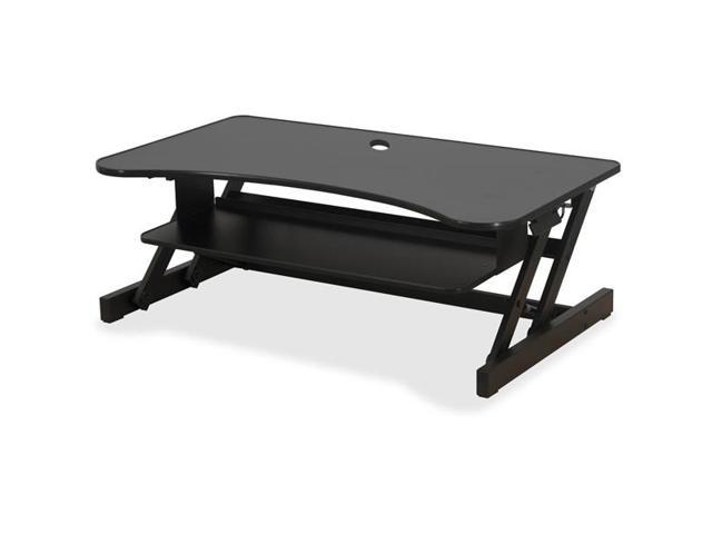 Lorell Deluxe Adjustable Desk Riser - 20" Height x 38" Width x 24" Depth - Desktop - Black  LLR99759