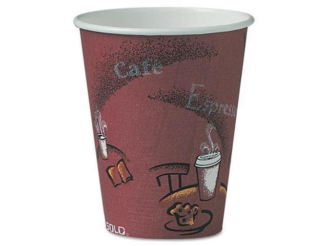 - 378SI - Bistro Design Hot Drink Cups, Paper, 8oz, Maroon, 50/Bag, 20 Bags/Carton