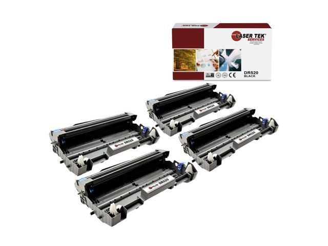 Laser Tek Services Compatible Drum Unit Replacement for Brother DR-520 DR520 Works with Brother DCP8060, HL5200 5240, MFC8460 Printers (Black, 4 Pack) - 25,000 Pages