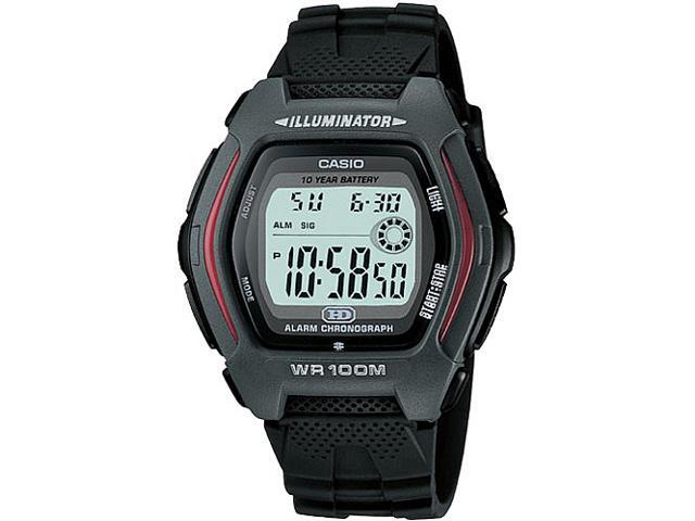 casio men's chronograph black resin strap watch