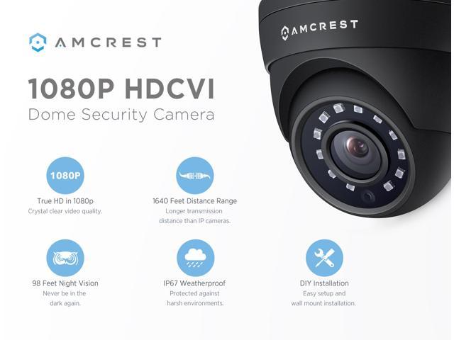 Amcrest Analog Outdoor Security Camera, Dome 2MP 1080P @ 30fps ...