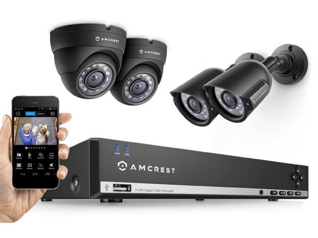 Amcrest 960H 4CH 500GB DVR Security Camera System w/ 2 x