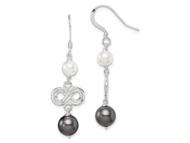 925 Sterling Silver Dark Grey And White Swarovski Crystal Pearl Earrings Newegg 925 Sterling Silver Dark Grey And White Swarovski Crystal Pearl Earrings Newegg