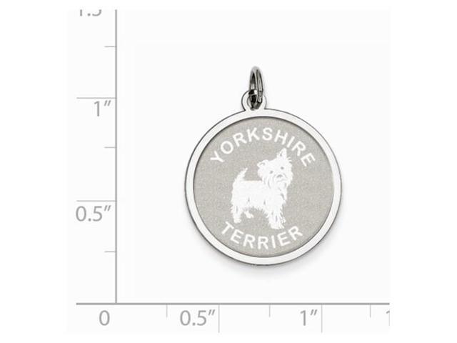 Solid 925 Sterling Silver Weimaraner Disc Pendant Charm 19mm x 26mm