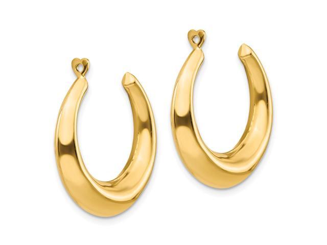 14k Yellow Gold 1 2in Long Polished Hollow Hoop Earrings Jackets 14k Yellow Gold 1 2in Long Polished Hollow Hoop Earrings Jackets