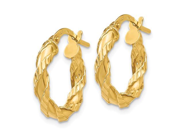 gold twisted rope hoop earrings