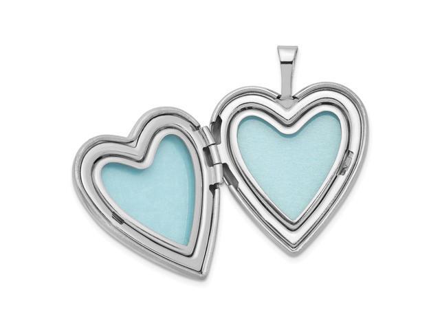 Sterling Silver 20mm Enameled Roses Te Amo Heart Locket