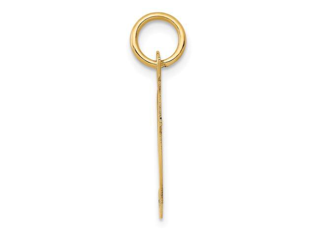 14K Small Fancy Script Initial F Charm 14 kt Yellow Gold