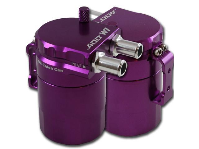 ADD W1 Purple Baffled Universal Aluminum Oil Catch Tank Can Reservoir ...