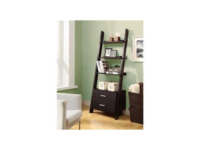 Monarch Specialties 69 H Ladder, Monarch Specialties Bookcase Ladder With 2 Storage Drawers