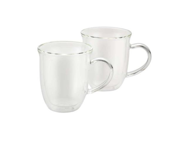 BonJour Coffee 2-Piece Insulated Glass Cappuccino Cup Set