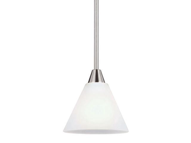 Sea Gull Lighting Ashburne One Light Mini Pendant Brushed Nickel With Satin Etched Glass 6111201 962 Newegg Com