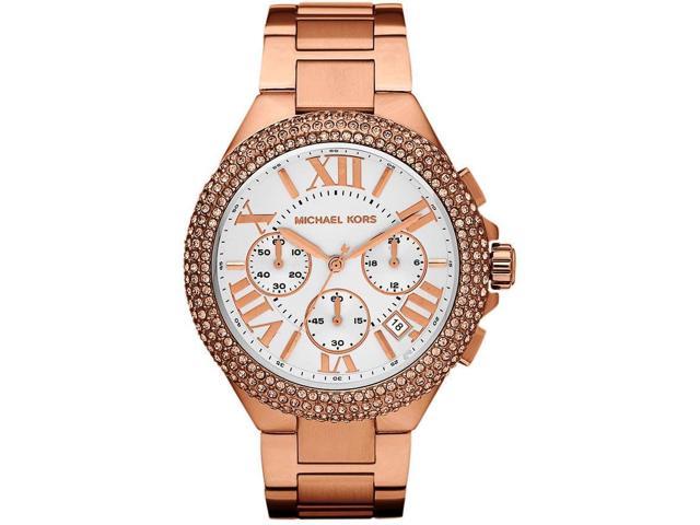 michael kors rose gold crystal watch