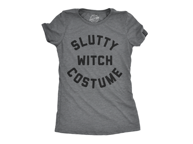 Womens Slutty Witch Costume T Shirt Halloween Costume Tee For Women Purple Xl 