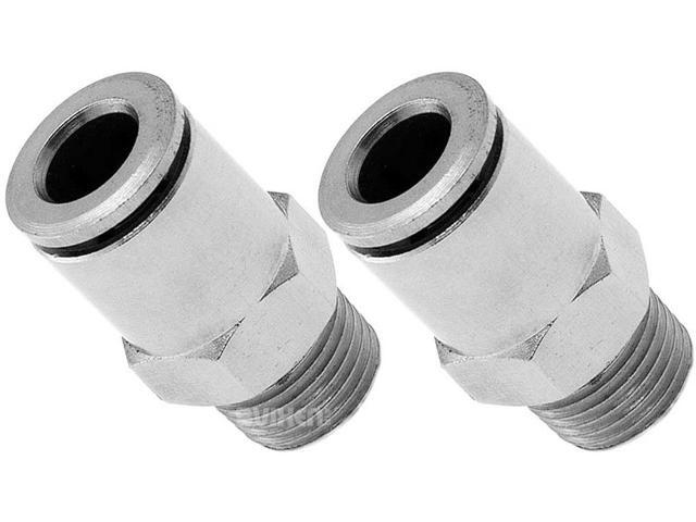 Vixen Air 1//4 NPT Male to Push to Connect PTC for 1//4 OD Hose Swivel Elbow VXA2424