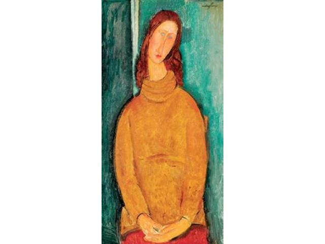 Portrait of Jeanne Hebuterne Poster Print by Amedeo Modigliani 24 x 48