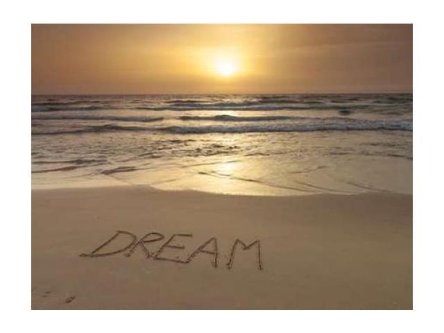 Sand Writing Word Dream Written On Beach Poster Print By