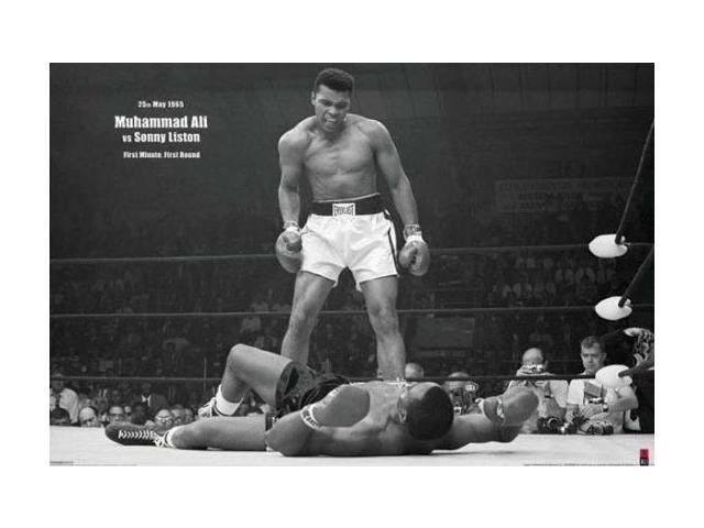 Muhammad Ali VS Sonny Liston First Minute First Round Poster Print (36 x 24)