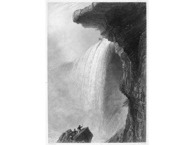 Niagara Falls 1837 Na View Of Niagara Falls From Table Rock Line Engraving English 1837 Poster Print By 18 X 24 Neweggcom - 