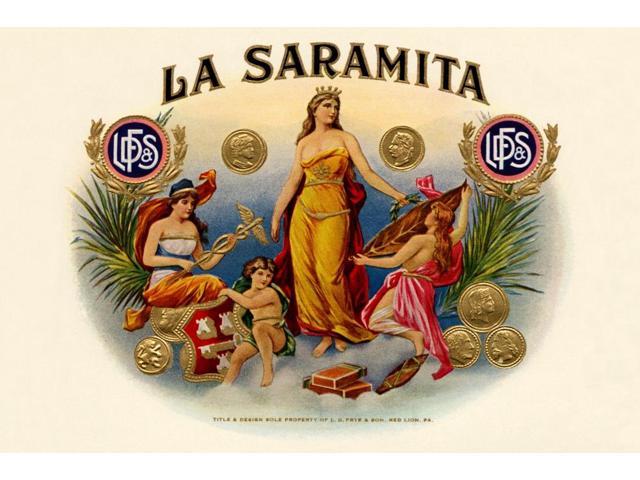 La Saramita Cuban cigar label Cigar label art was mass produced between  1880 and 1920 using the lithographic process The reason for this new form  of 