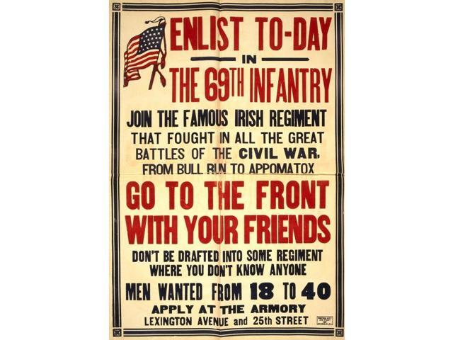HistoricalFindings Photo Enlist Today,69th Infantry,Famous Irish Regiment,World War,WWI,Military,1917