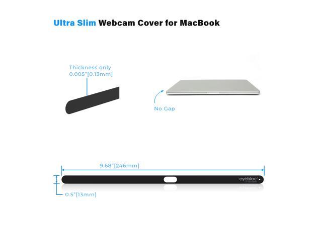 SpiShutter Slim - Magnetic Webcam Cover for Macbook Laptops New Black 
