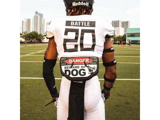 Battle Sports Science Youth Chrome Protective Football Back Plate 