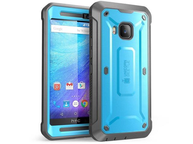 HTC One M9 Case, SUPCASE Full-body Rugged Holster Case with Built-in Screen Protector for HTC One M9 (2015 Release), Unicorn Beetle PRO Series - Retail Package (Blue/Black)