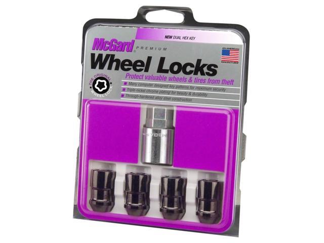 McGard 24038 Chrome/Black Cone Seat Wheel Lock Set (1/2