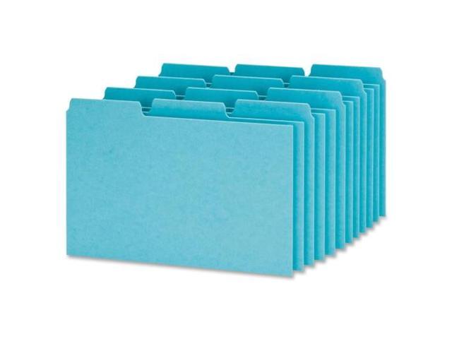TOPS Products Pressboard Index Card Guides Blank 1/3 Cut 8"x5" 100/BX Blue P513