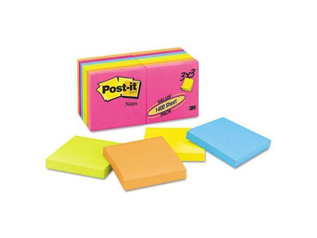 Photo 1 of Post-it Notes, 3" x 3", Poptimistic Collection, 100 Sheet/Pad, 14 Pads/Pack (65414AN)