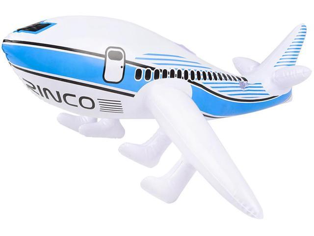 24 White Inflatable 747 Jet Airplane Aviation Pilot Toy