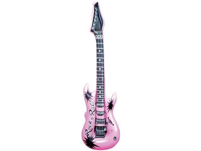 pink inflatable guitar